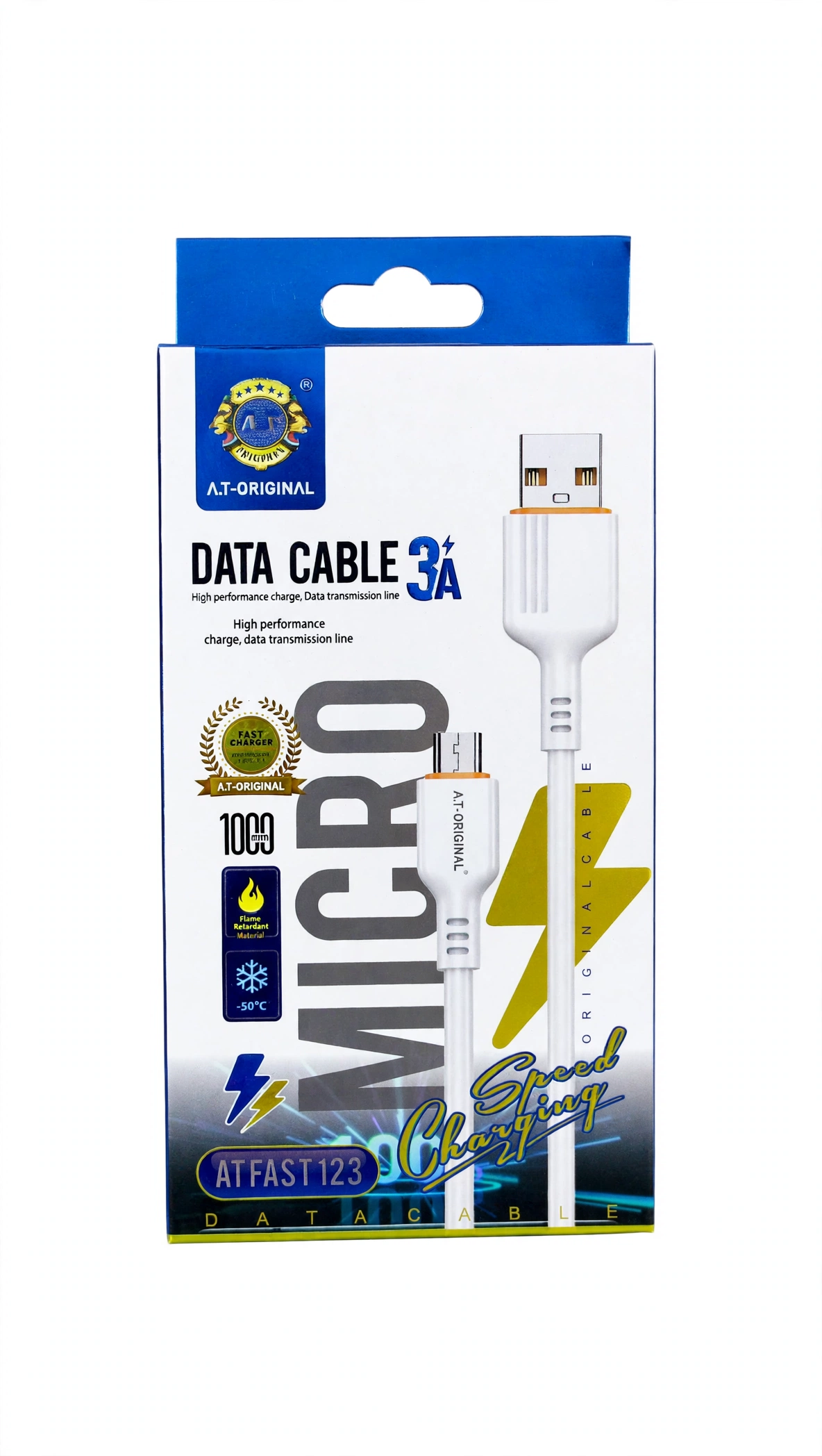 Thumbnail 2 of A.T-ORIGINAL ATFAST123 MICRO 3A USB to Micro Data Cable (1m)