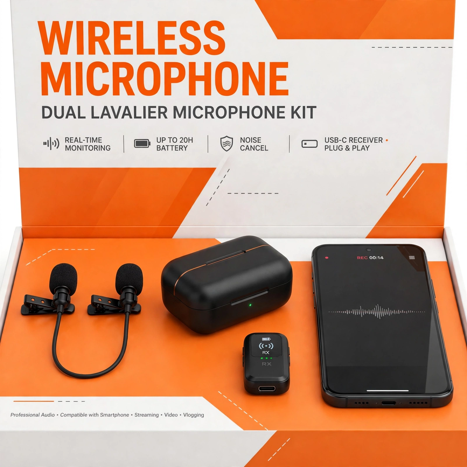 Thumbnail 2 of Dual Wireless Lavalier Microphone Kit
