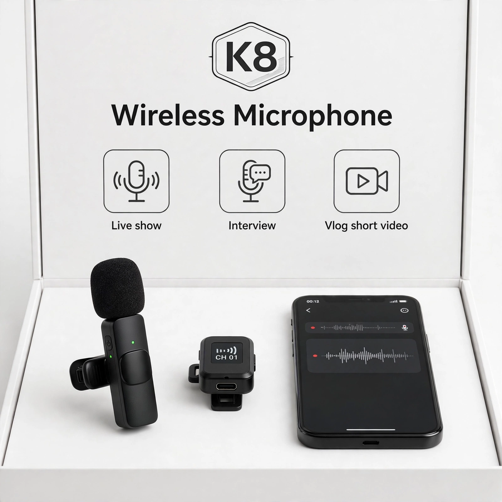 Thumbnail 2 of K8 Wireless Microphone