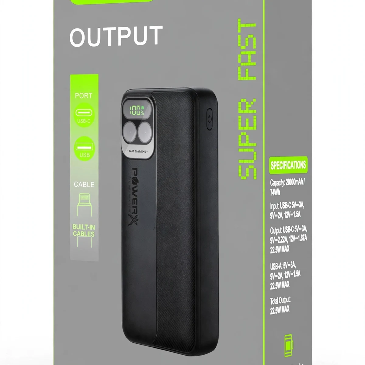 Thumbnail 4 of POWERX PX-20K1 20000mAh 22.5W Super Fast Power Bank