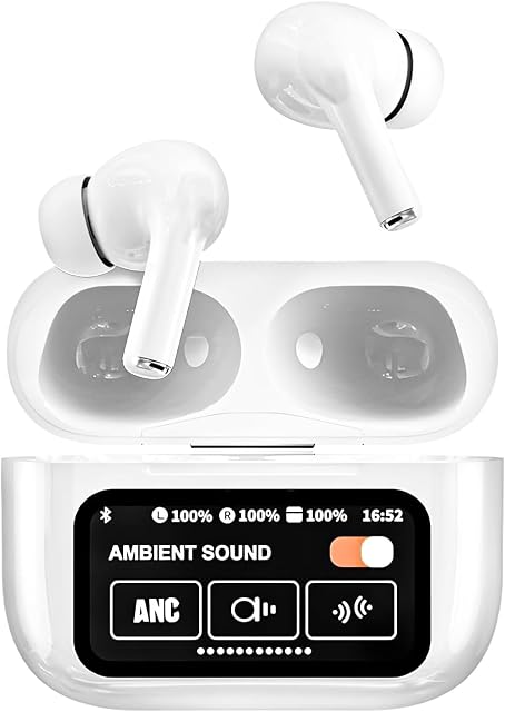 Thumbnail 3 of ANC/ENC Touch Display Wireless Earbuds (White)