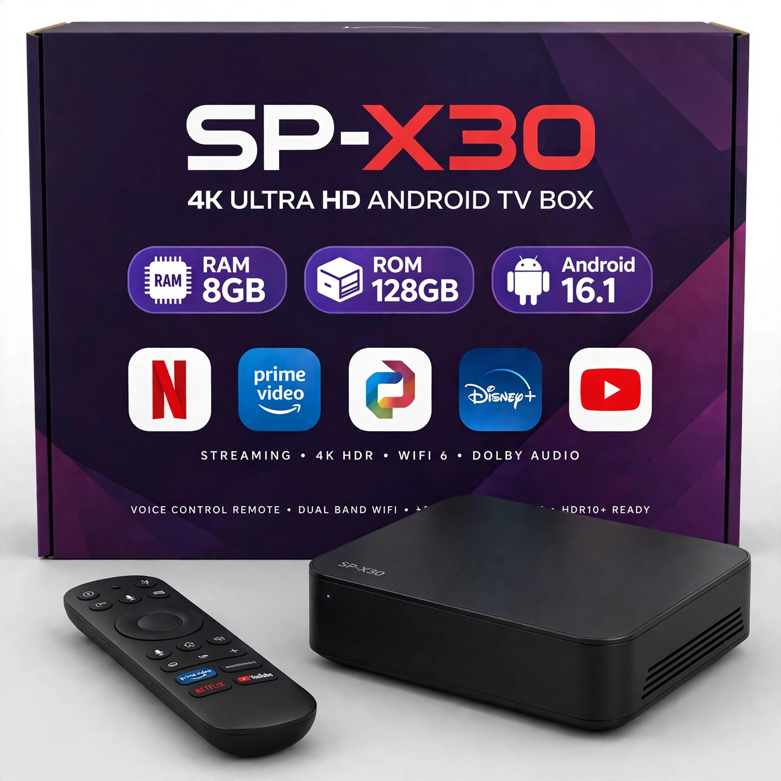 Thumbnail 2 of SP-X30 Android TV Box